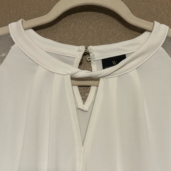 Worthington Keyhole Lace Sleeve Blouse EUC Size Petite XXL - Picture 4 of 8